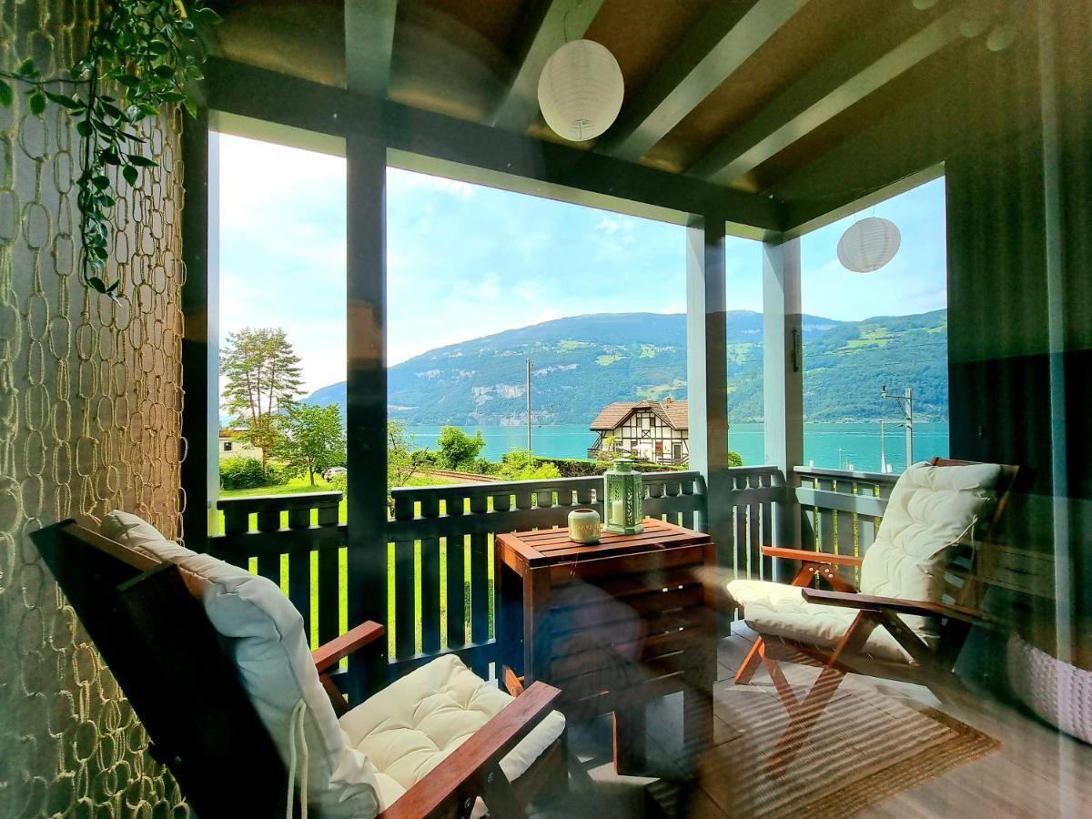 Strandhuesli Directly On Lake Thun Därligen Kültér fotó